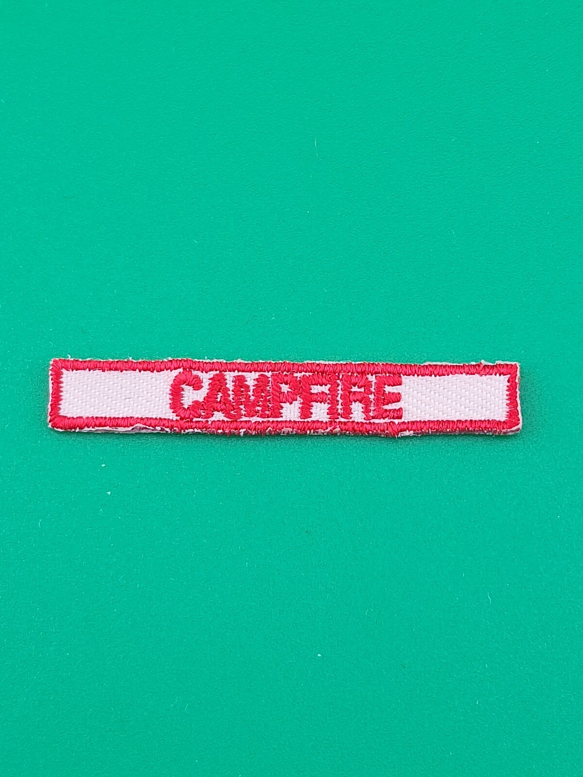 Campfire Red & White Mini Strip Segment Patch BSA Scouts America NEW 1.75