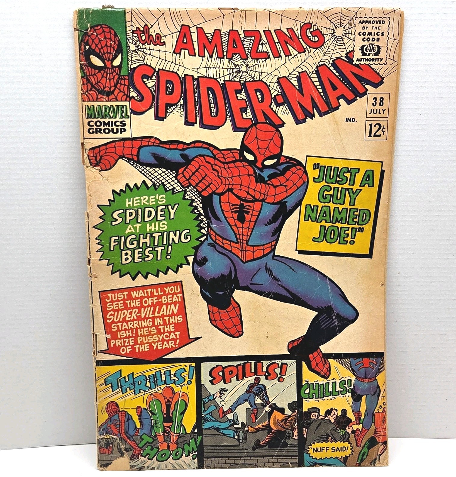 The Amazing Spider-Man #38 (1966) - Raw Silver Age Key - Detached Cover-Complete