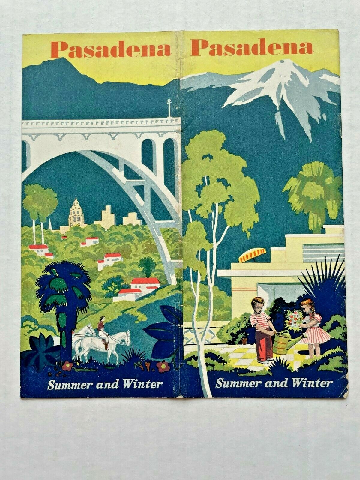1946 Pasadena California Travel Brochure- Great Old Pics of Pasadena