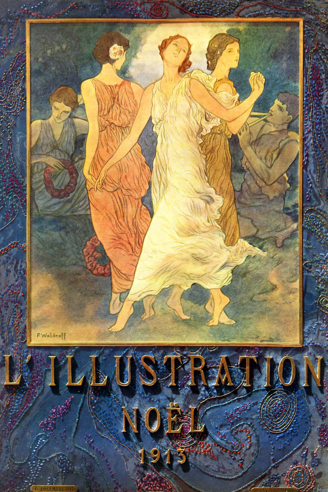🎨 Vintage L\'Illustration Noël 1913 Poster - 24x36” Retro Home Decor