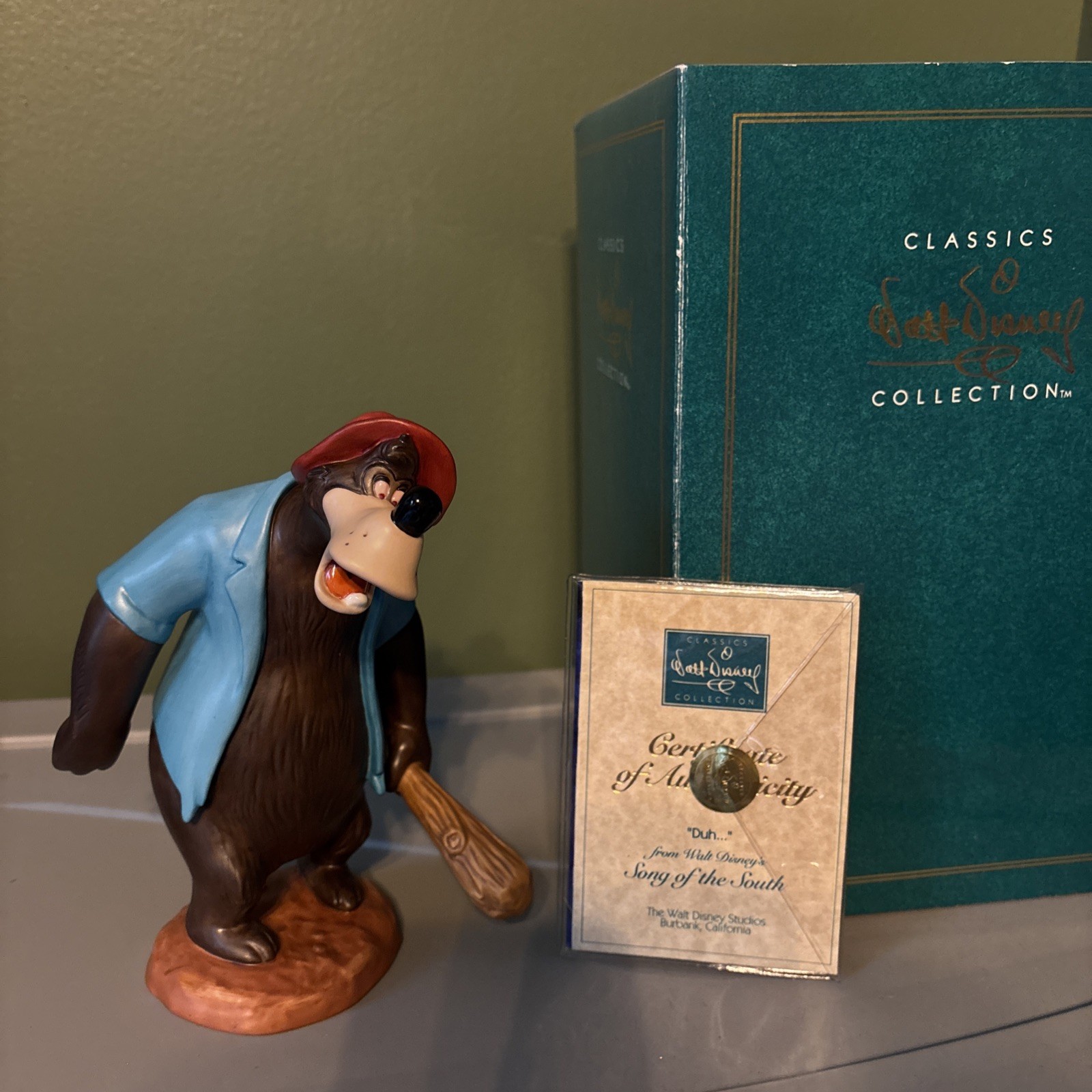 WDCC Vintage Brer Bear Song Of The South “Duh…” Figurine w/ Original Box & COA