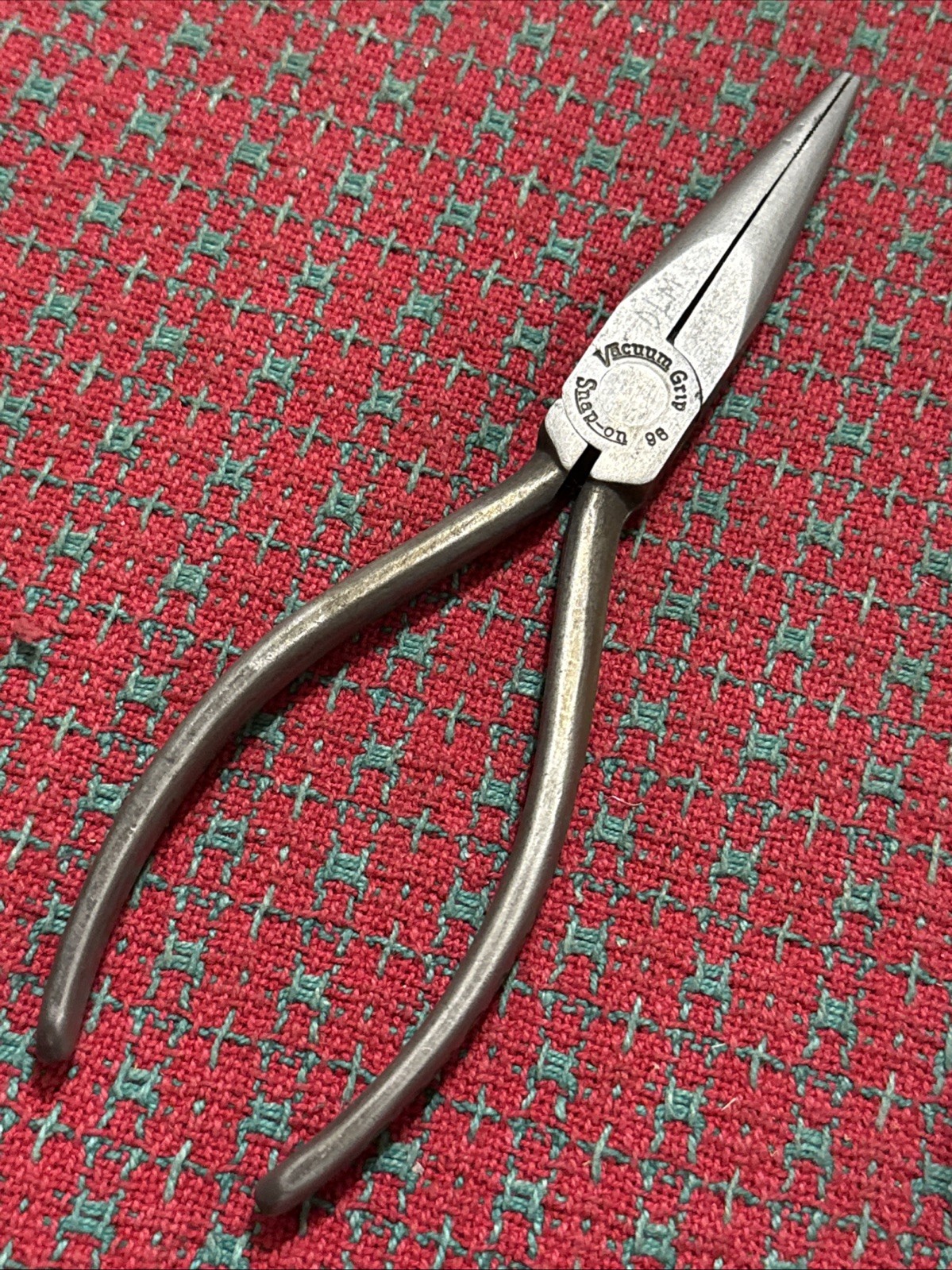 Vintage Snap On Vacuum Grip Pliers Needle Nose 98 USA 🇺🇸 Nice