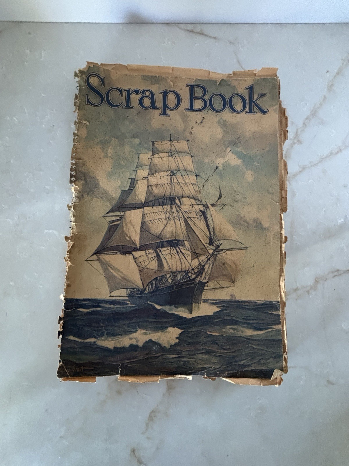 Old Scrapbook Filled With Magazine Car Ads Etc  1940s-1950s