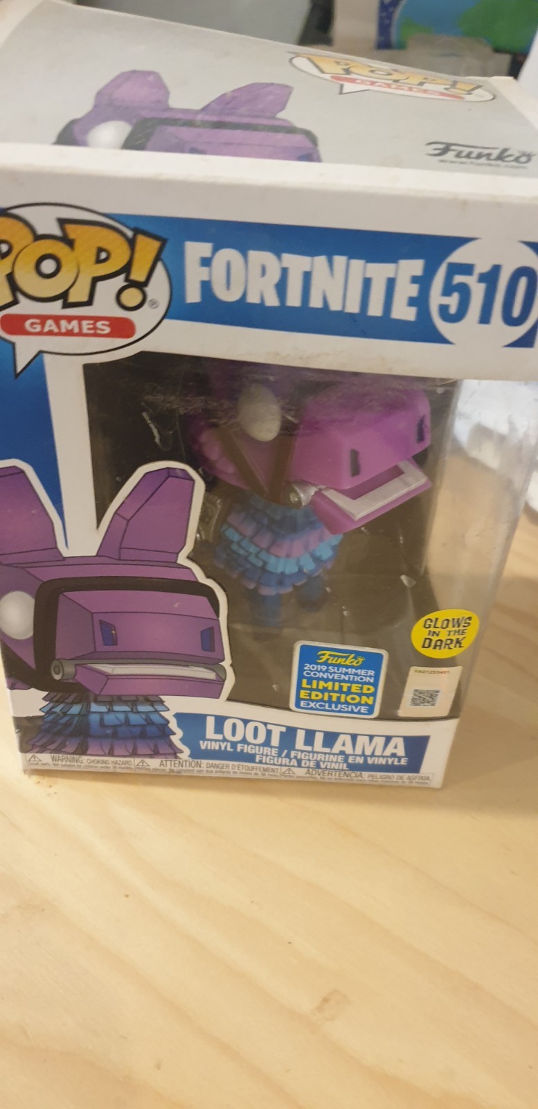 Funko Pop Fortnite: Loot Llama #510 2019 Summer Convention GLOW GITD J4