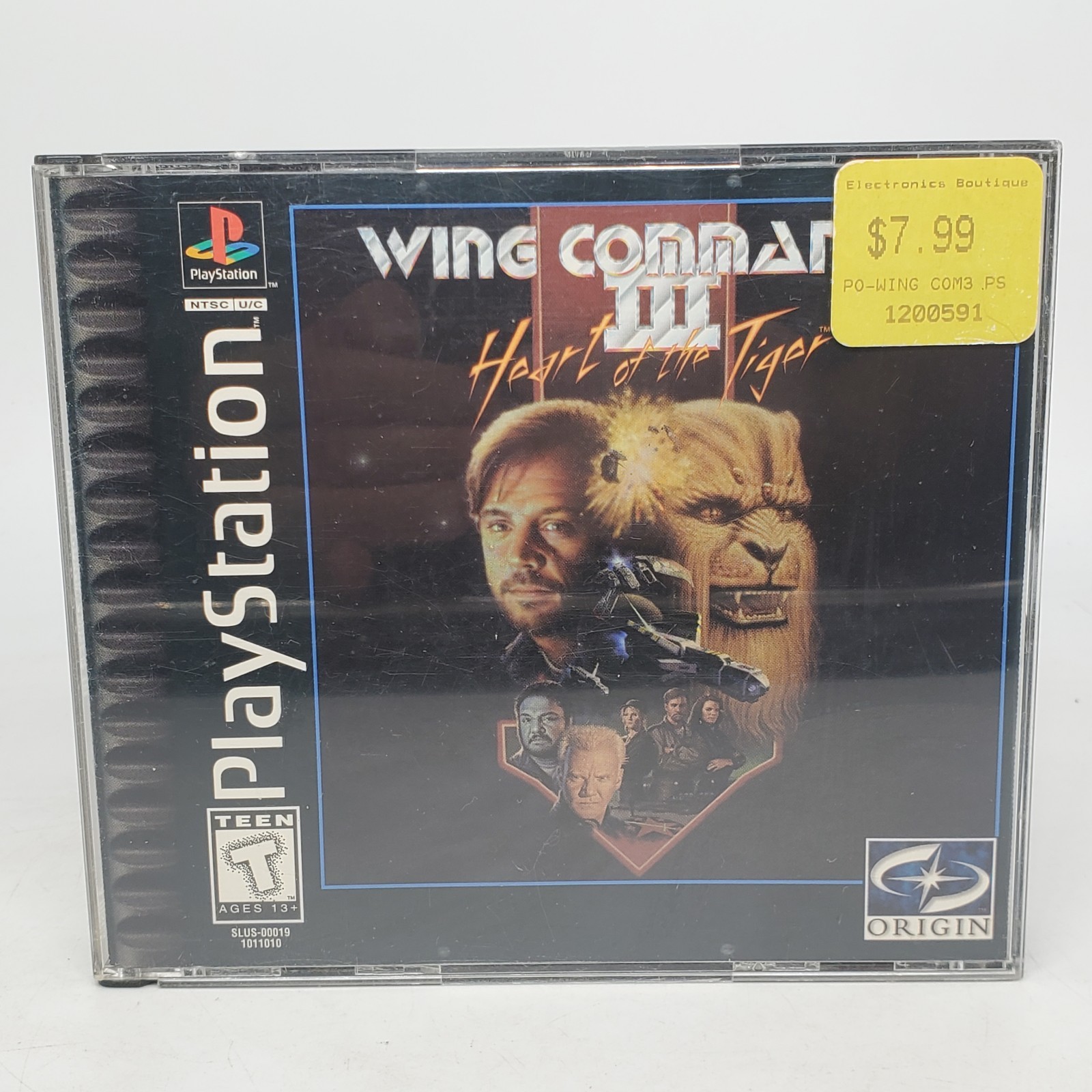 Wing Commander III: Heart of the Tiger Sony PlayStation 1 CIB Reg Card Working 