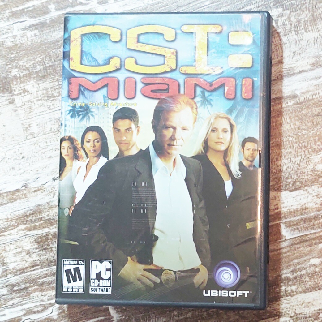 CSI: Miami Ubisoft PC Video Game 3 DVD Set rated M Rare