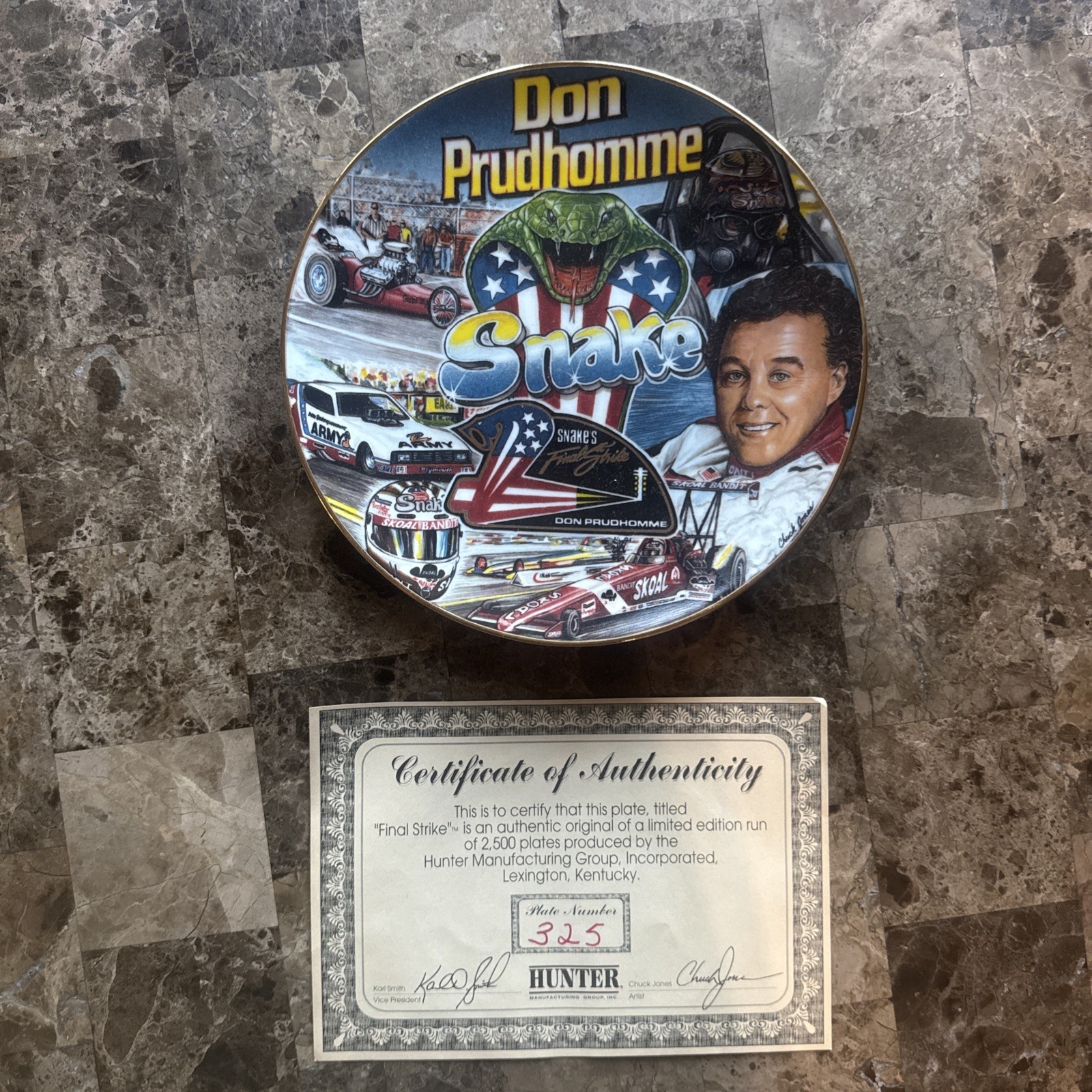 Don Prudhomme The Snake Final Strike Collector Plate Series  NHRA Drag Racing