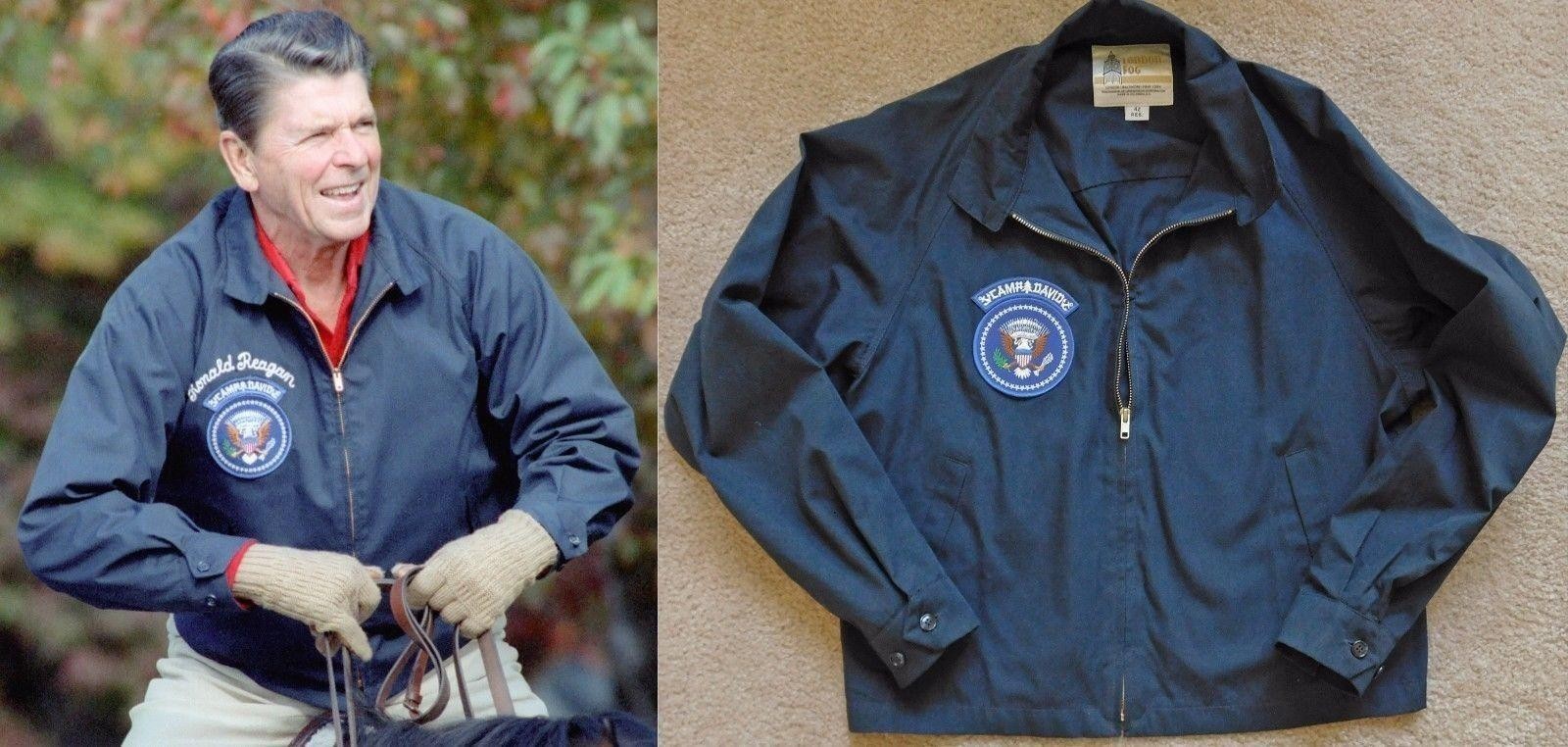 AUTHENTIC PRESIDENTIAL SEAL RONALD REAGAN CAMP DAVID VIP GUEST JACKET