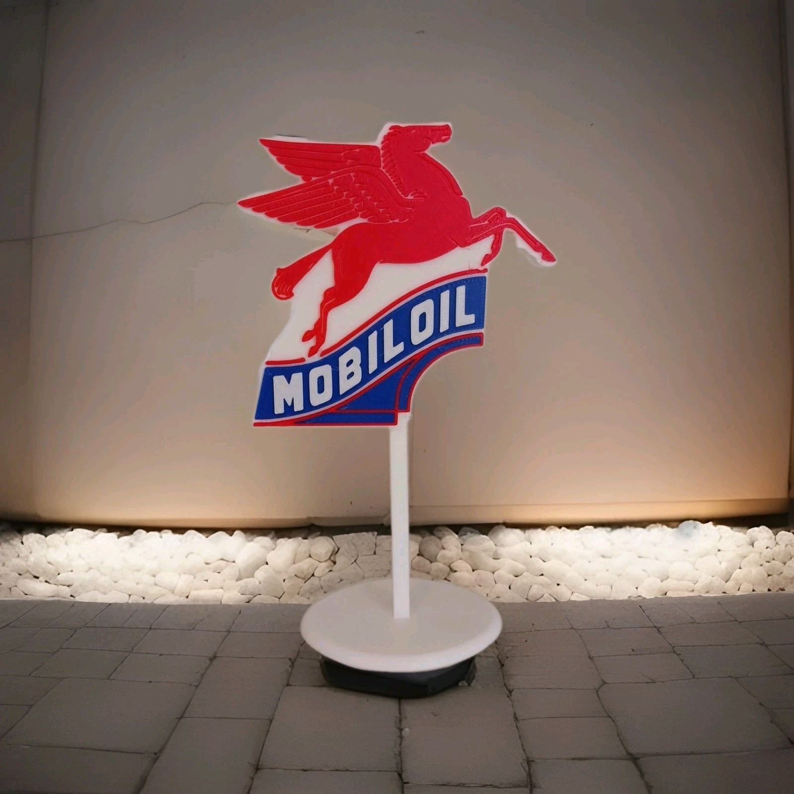 Mobil Oil/Gas Flying Red Horse Pegasus Miniature 3d Printed Replica Sign 7