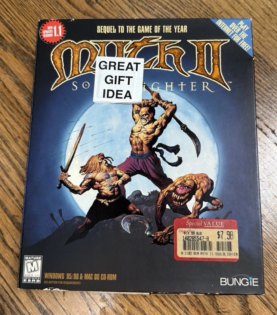 Myth II 2 Soulblighter PC Game 1.1 version- NEW SEALED BOX - RARE