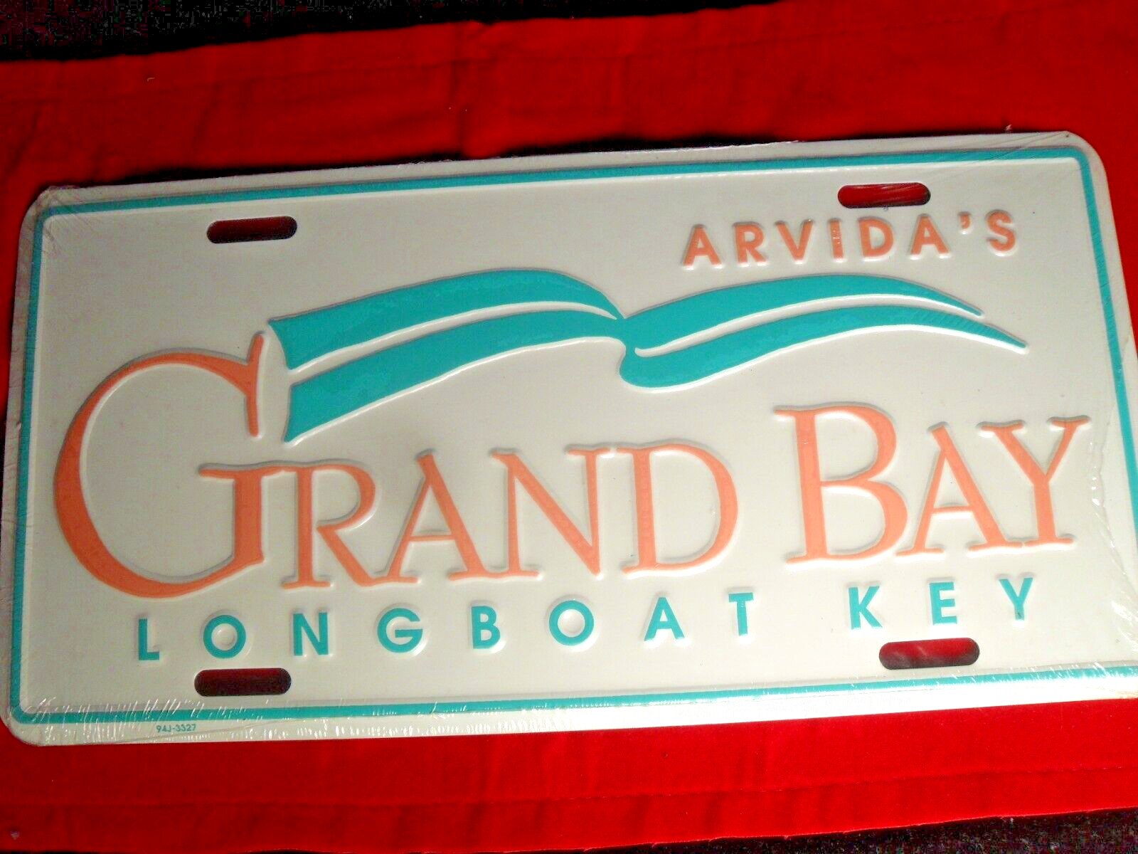 Grand Bay Longboat Key FL -  3D Embossed Aluminum Car Tag - NEW Salesman Sample