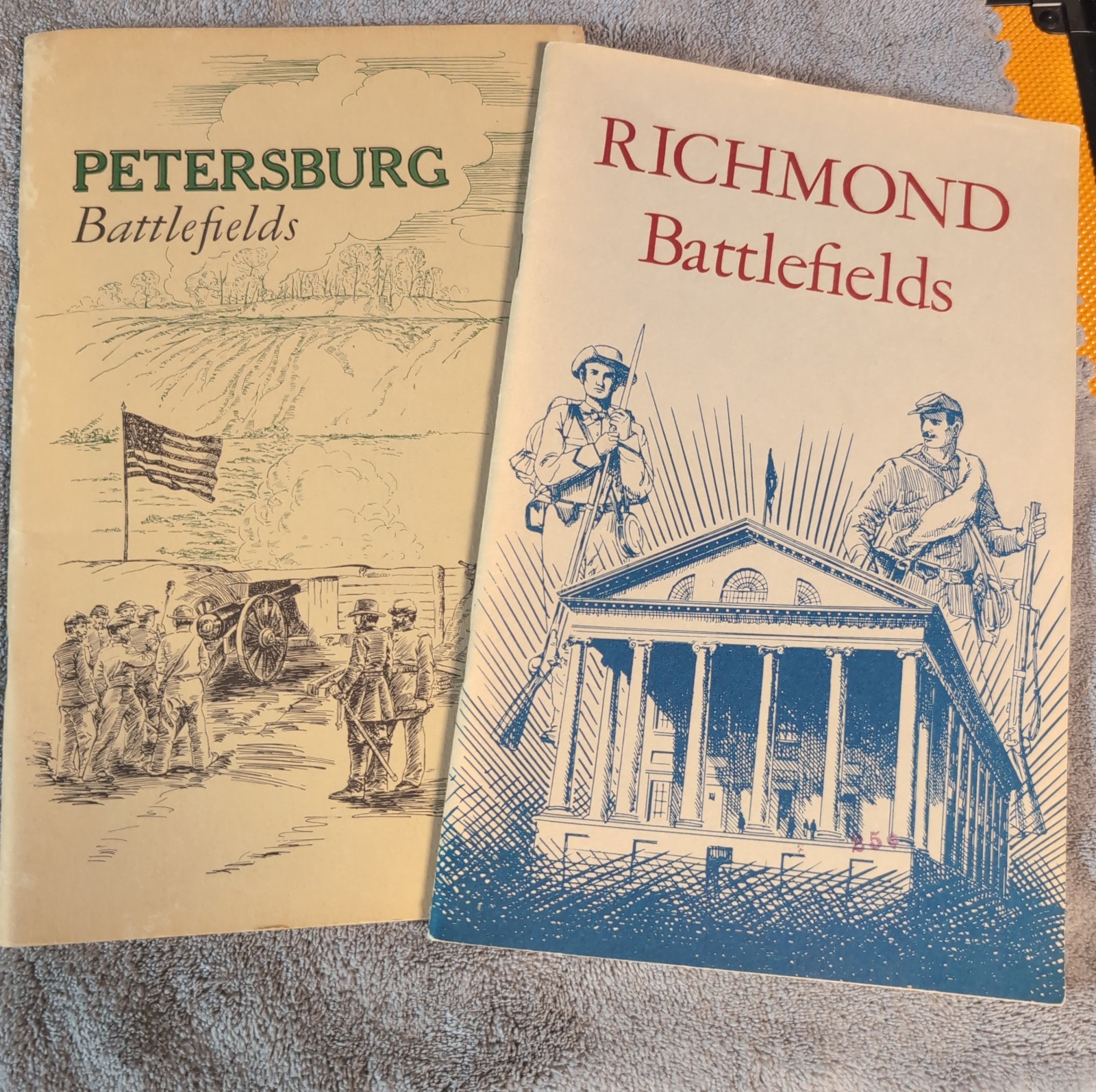 Civil War books (2) Petersburg & Richmond battlefields, U.S National Parks.