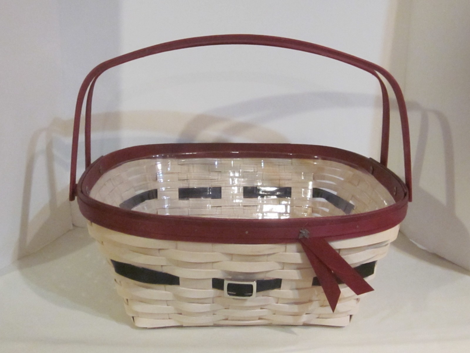 Rare Longaberger 2017 SNOWMAN BELLY HOMEMADE TREATS Basket + Protector Christmas