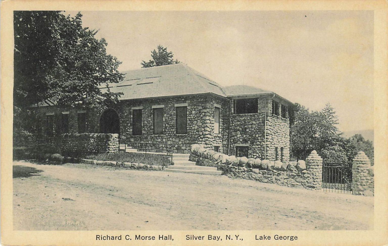 Richard C. Morse Hall Silver Bay Lake George NY 1927 Vintage Postcard