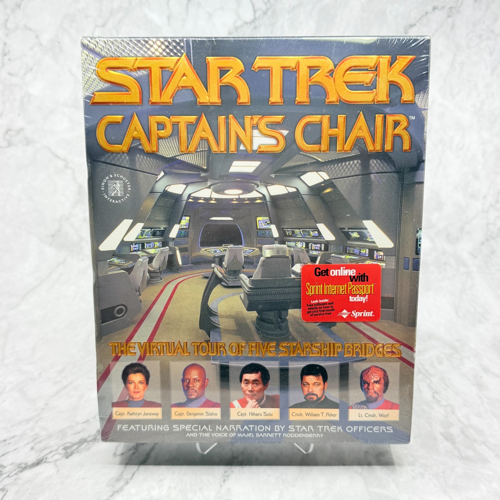 STAR TREK: CAPTAIN'S CHAIR Computer Big Box Game PC CD-ROM WIN 95 & Mac NEW