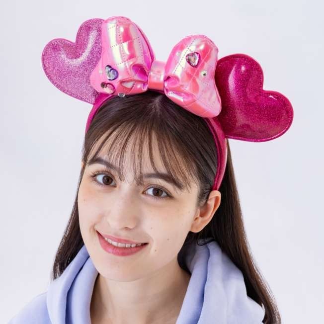 Tokyo Disney Pink Heart Ears Headband Minnie Pal-Palooza Funderland (Like New)