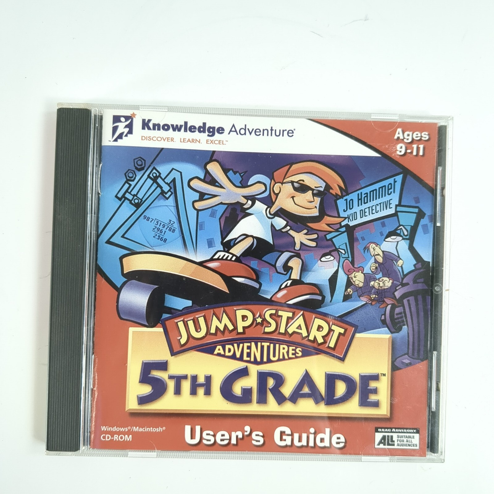 Jump Start 5th Grade Knowledge Adventure Joe Hammer Kid Detective PC/Mac VTG 