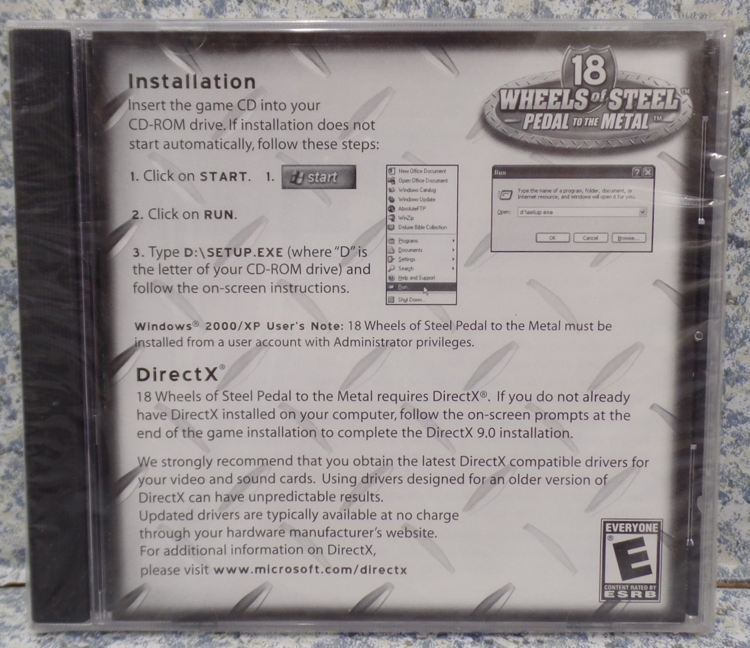 Video Game PC 18 Wheels of Steel Pedal to the Metal NEW Jewel No Back Insert