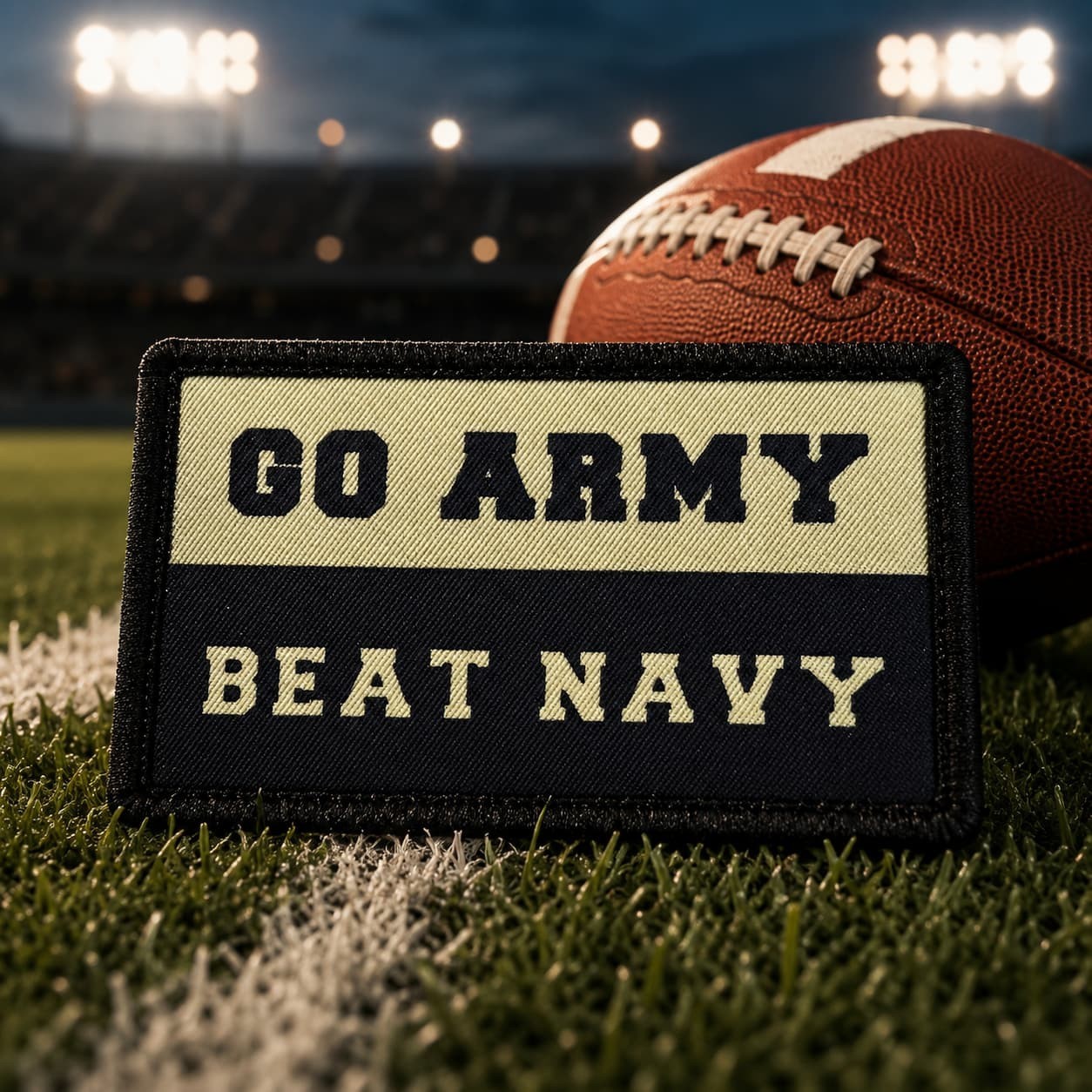 Go Army Beat Navy Morale Patch 2x3 Hook Loop Army-Navy Football Rivalry