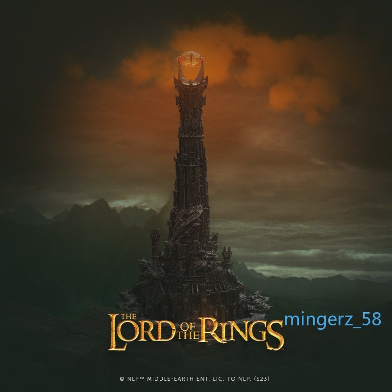 The Lord of The Rings Barad-dur Dark Tower Scene Statue Collectible Ornament 1PC