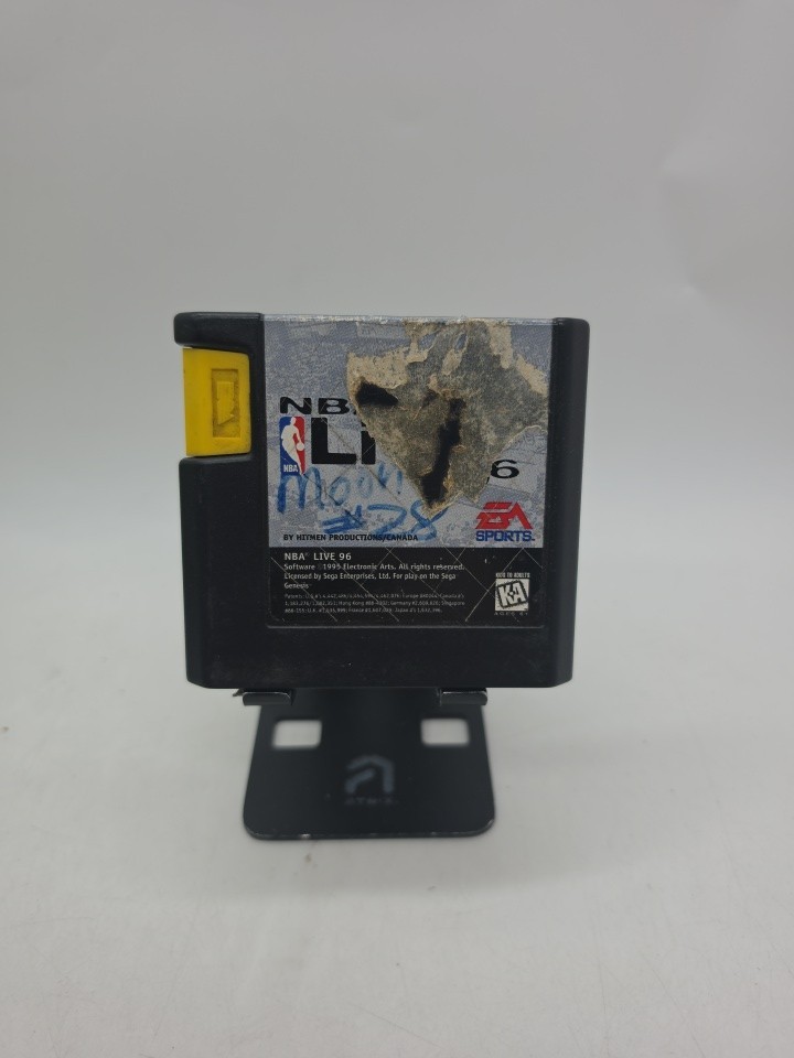 NBA Live 96 EA Sports SEGA Genesis Game Cart Tested Working Label Damage 