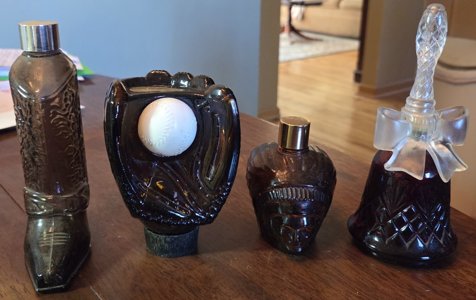 Vintage Circa 1970s Avon Bottle Decanter Empty Lot of 4.