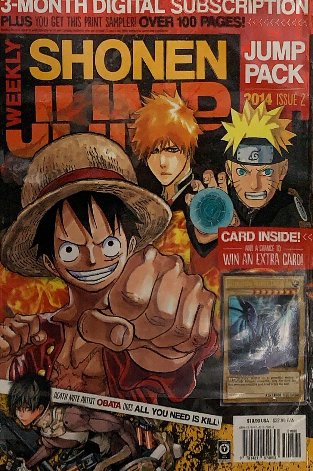 2014 SHONEN JUMP ISSUE #2 YU-GI-OH BLUE EYES WHITE DRAGON PROMO NEW SEALED U.S.