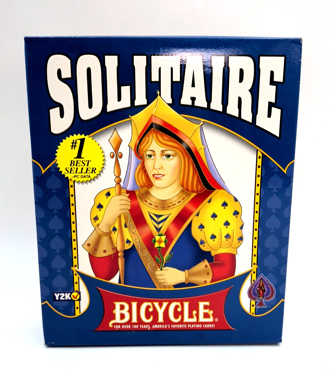 VTG Bicycle Solitaire PC Computer Game Big Box New Sealed CD-ROM 1999 Y2K NIB