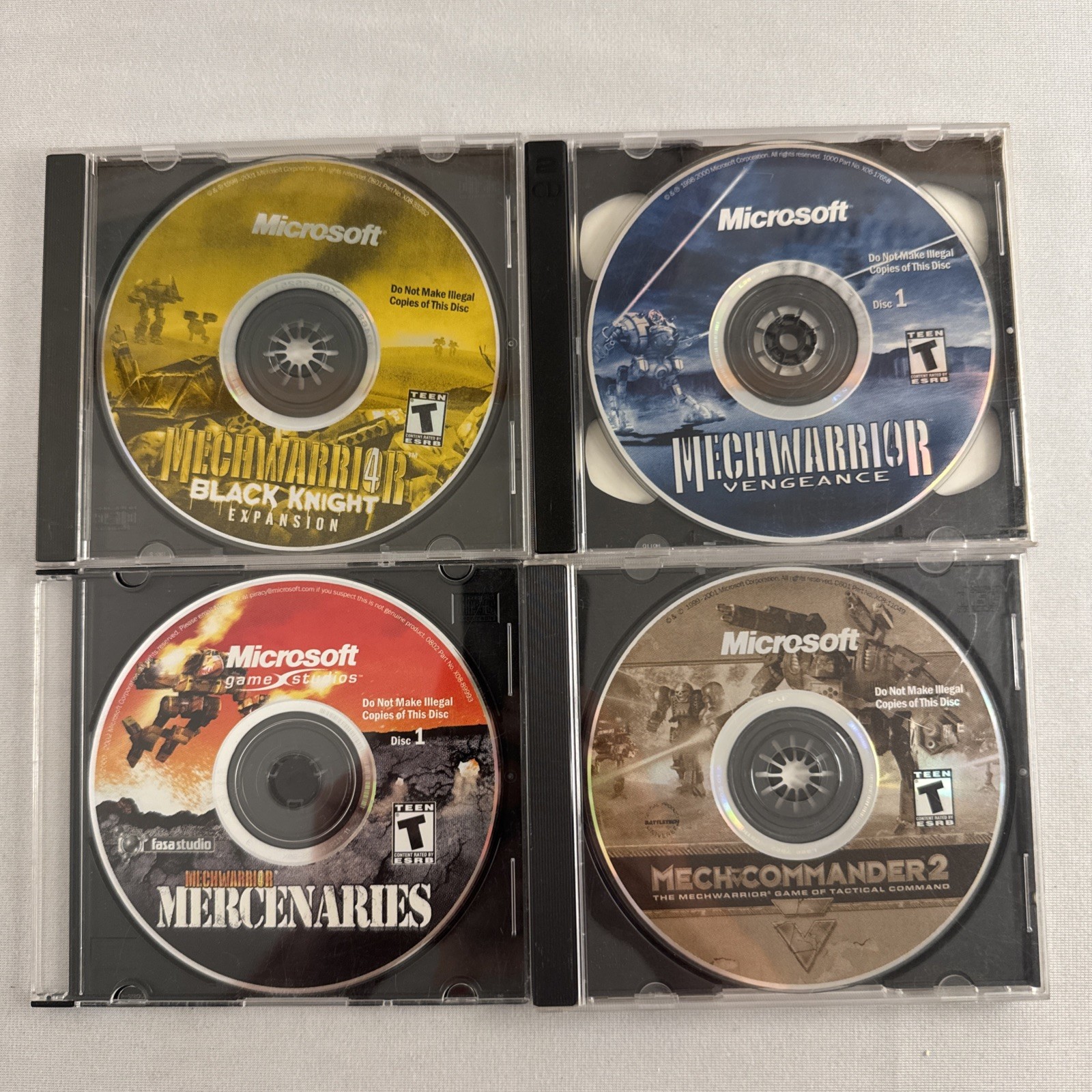 Mech Commander & Warrior PC Game CD Rom Game Lot