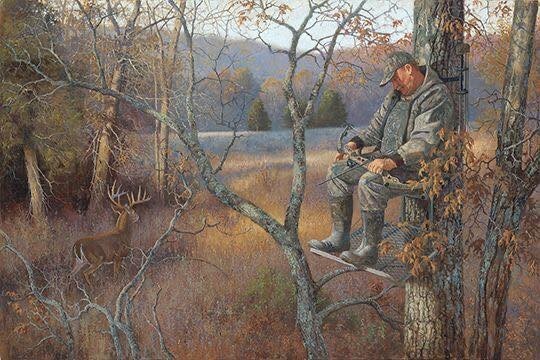 Funny Sleeping Deer Hunter  In Tree Fridge / Tool  Box  Magnet