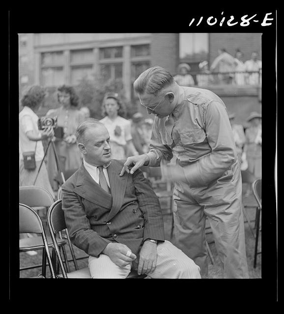 Detroit Michigan 1942 Harper Hospital Flag Presentation Colonel Carstens