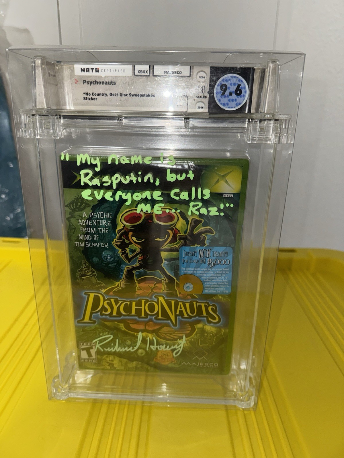 Psychonauts Sealed And Graded Wata Game Signed By Raz Richard Horvitz Super rare