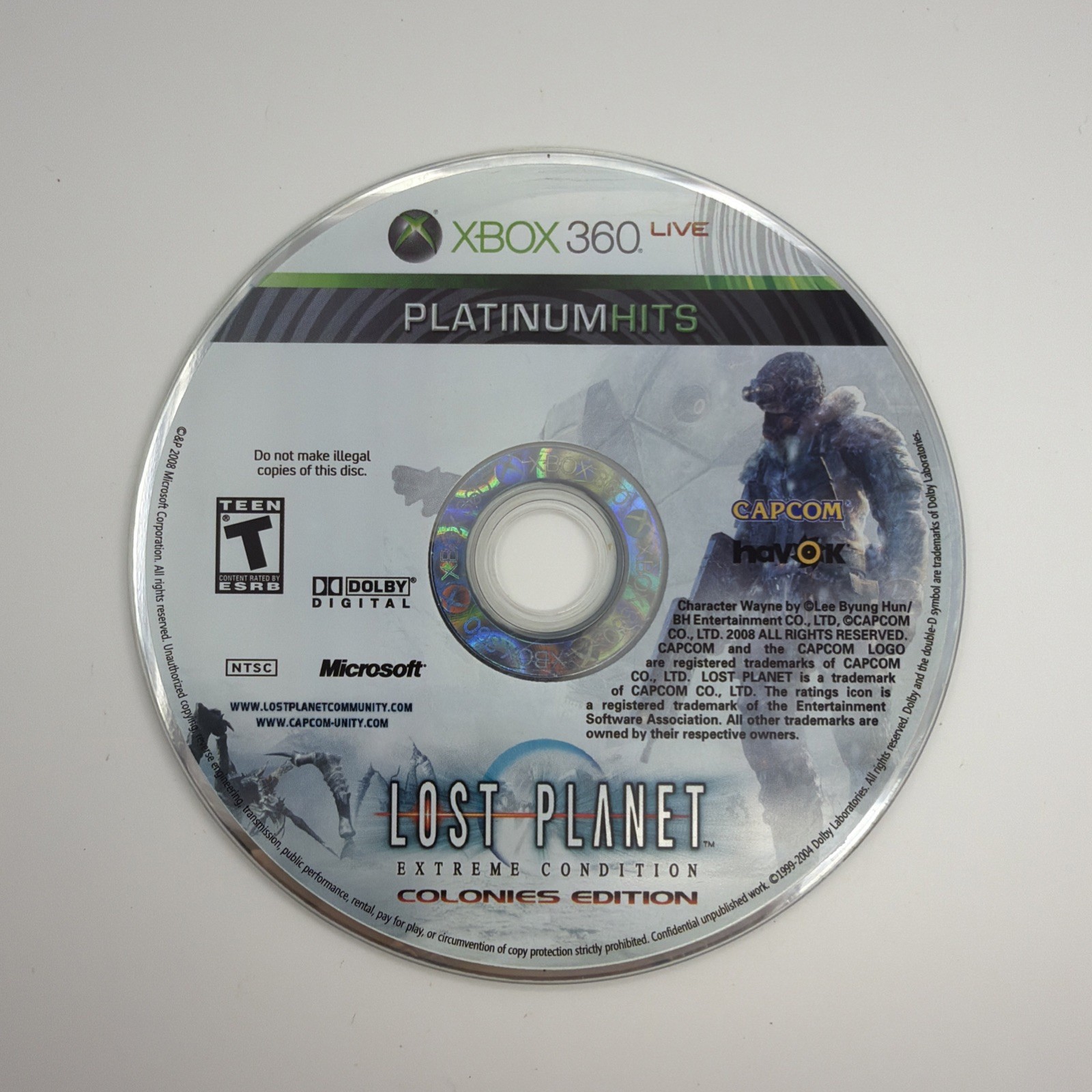 Lost Planet: Colonies Platinum Hits- XBOX 360 (DISC ONLY / TESTED / NO TRACKING)