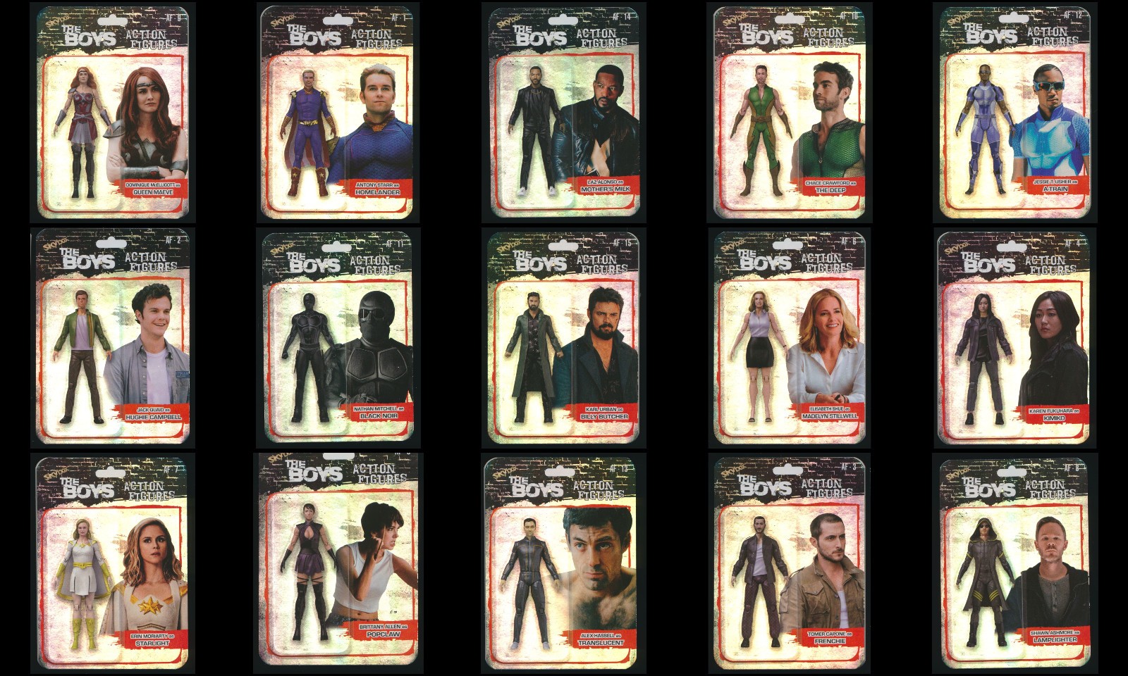 2025 Upper Deck The Boys Season 1 & 2 Action Figure Trading Cards Complete Set