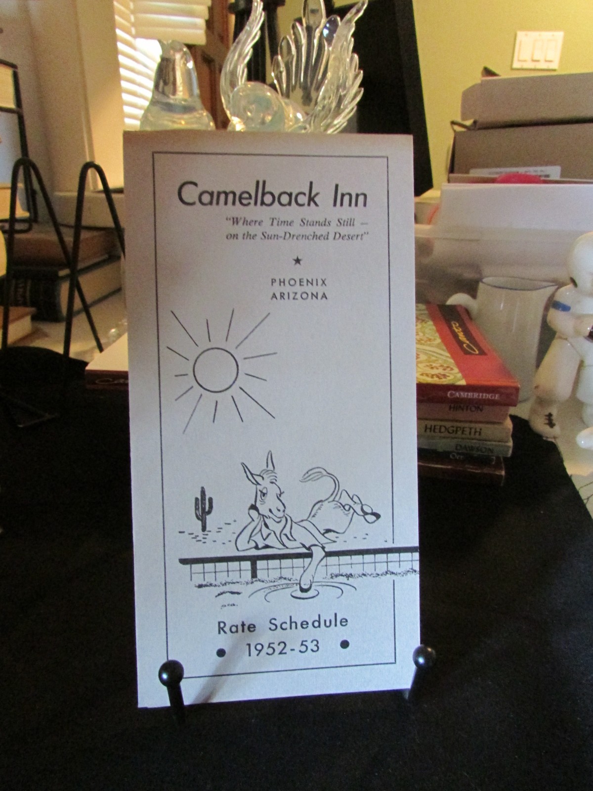 1952 CAMELBACK INN Rate Schedule 1952-1953 Phoenix Arizona Mint Illustrated