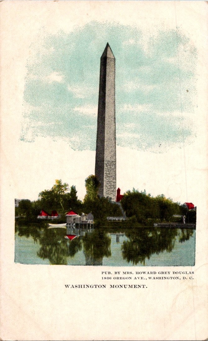 Washington Monument DC Early 1900s Undivided Back Postcard Mrs. H.G. Douglas