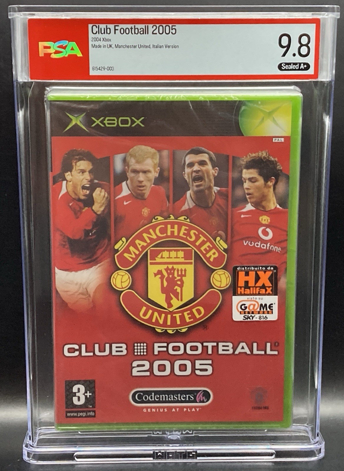 Club Football 2005 Manchester United Italian PSA 9.8 A+ Sealed Graded Ronaldo