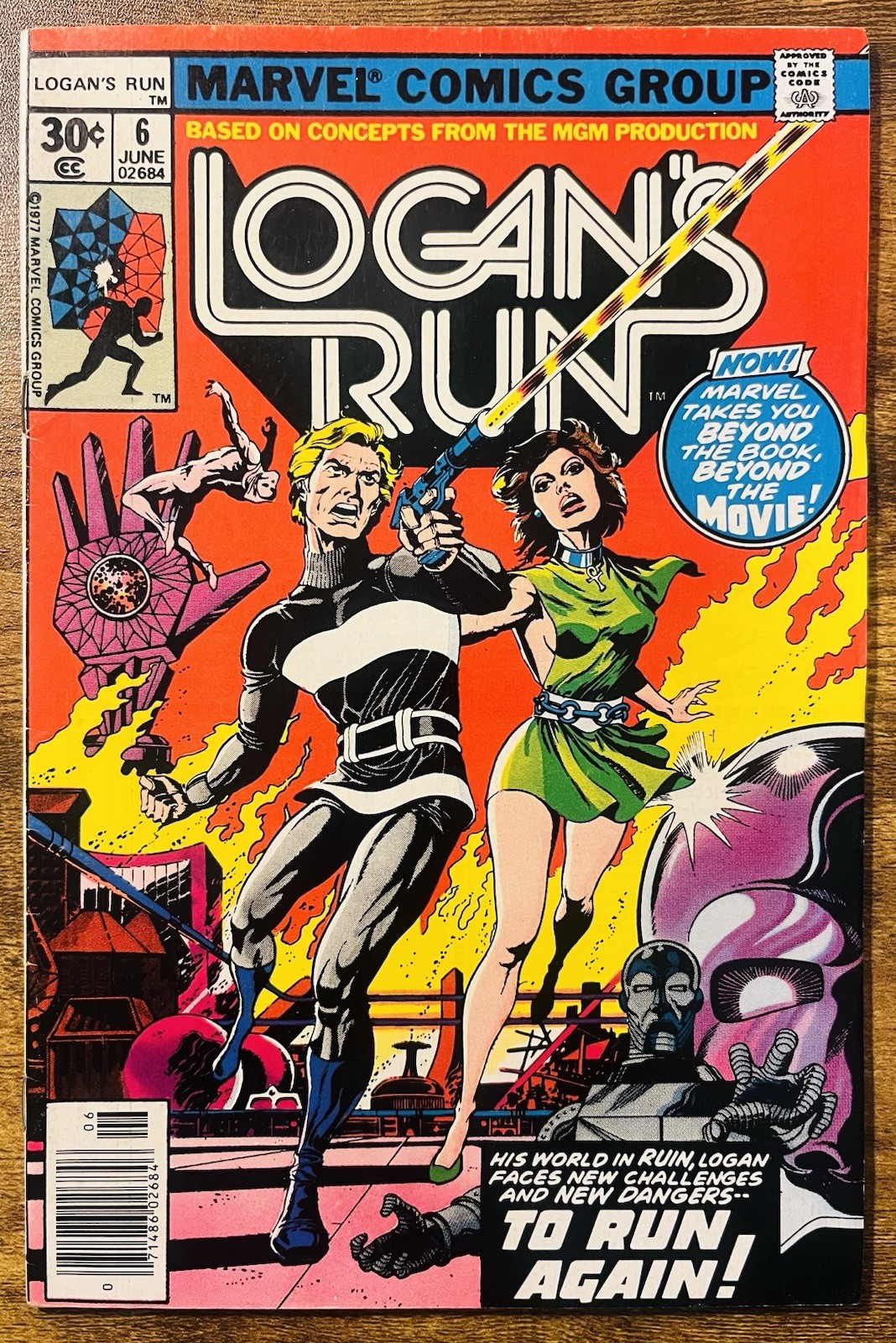 LOGAN\'S RUN 1 HIGH GRADE 1ST SOLO STORY APPEARANCE OF THANOS MARVEL COMICS 1977