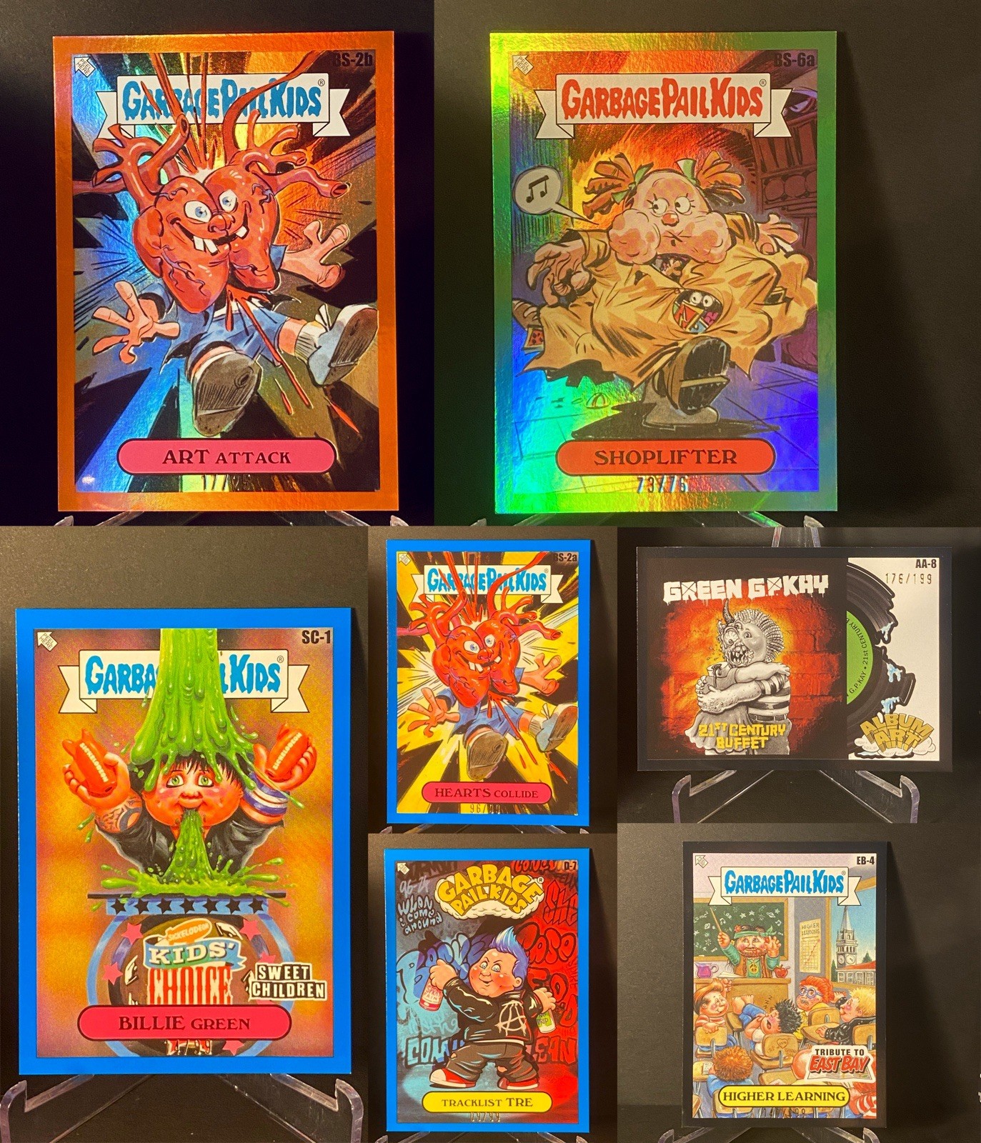 7x 2025 Topps GPK x Green Day Battle Of the Bands ORANGE GREEN BLUE #’ed Inserts