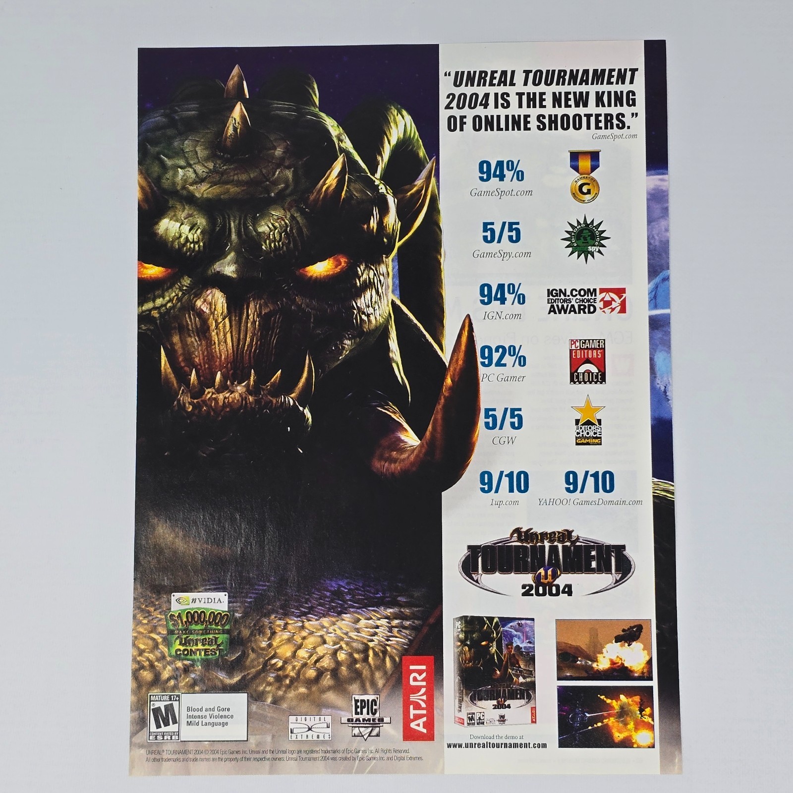 Unreal Tournament 2004 PC King Print Ad/Poster