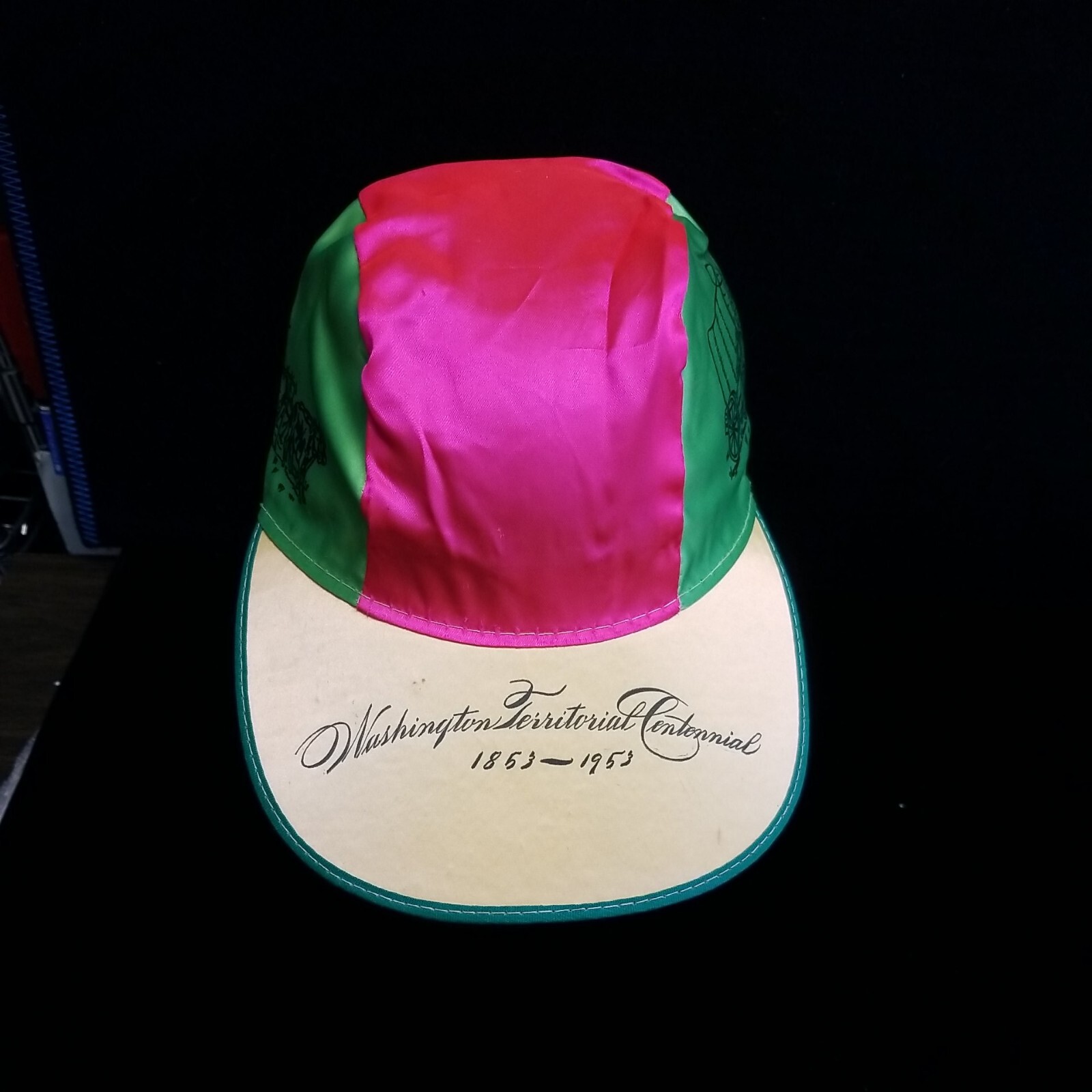 WASHINGTON TERRITORIAL CENTENNIAL HAT 1853 1953  VINTAGE RARE WAGONS OXEN USA TE