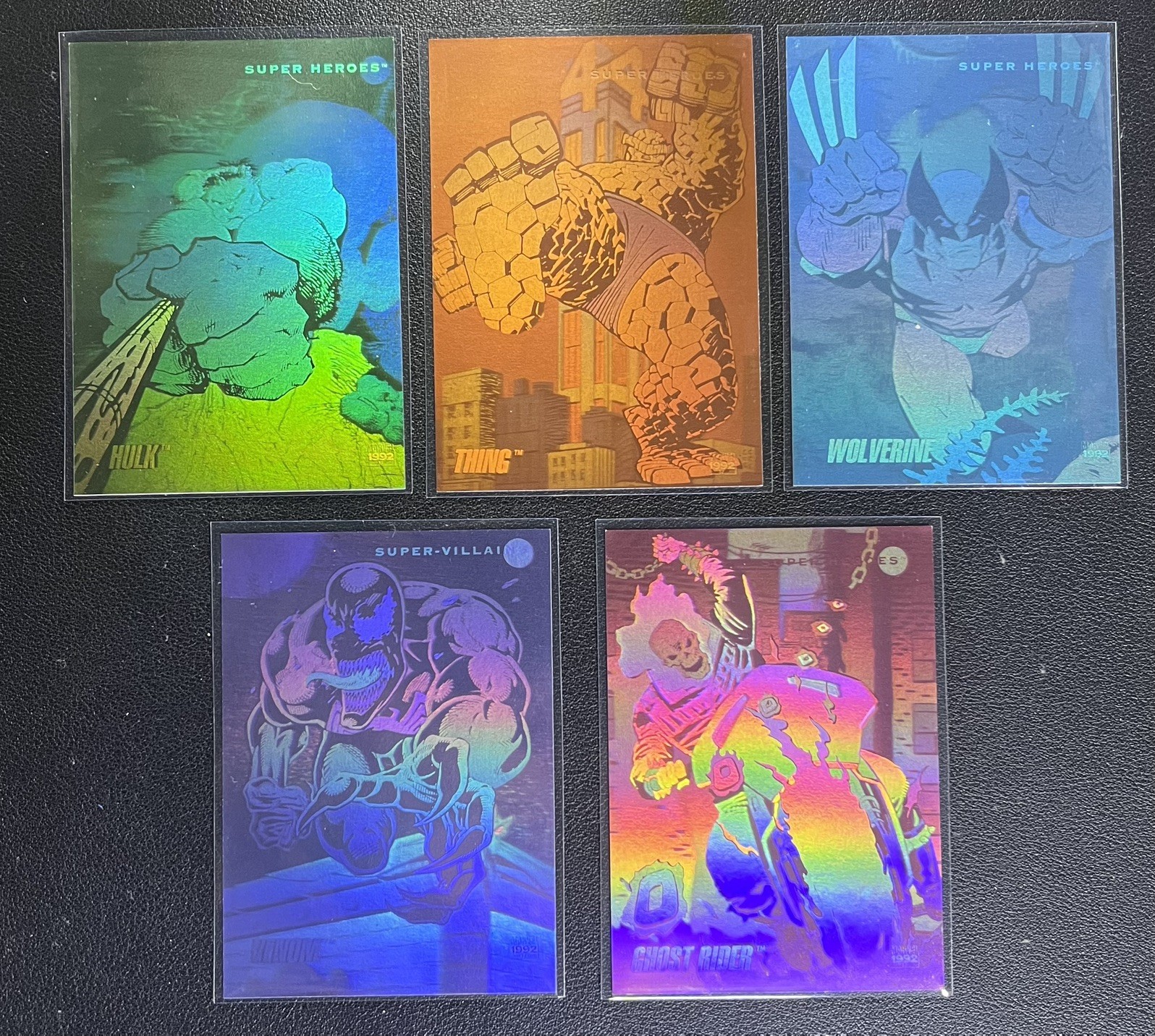 1992 MARVEL UNIVERSE SERIES 3 COMPLETE HOLOGRAM SET IMPEL H-1 TO H-5
