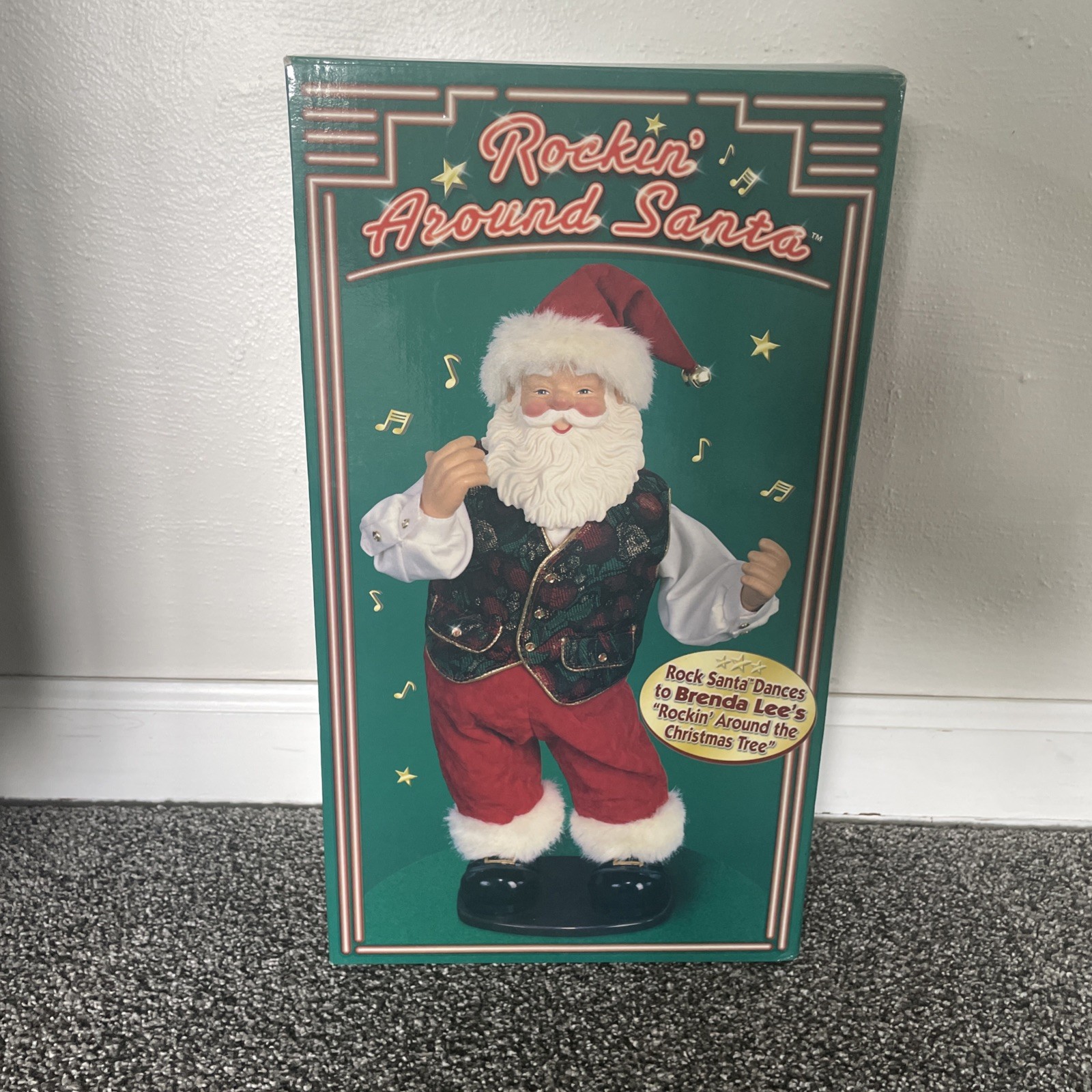 VTG 1999 Rockin Around The Christmas Tree Brenda Lee Dancing Santa 17\