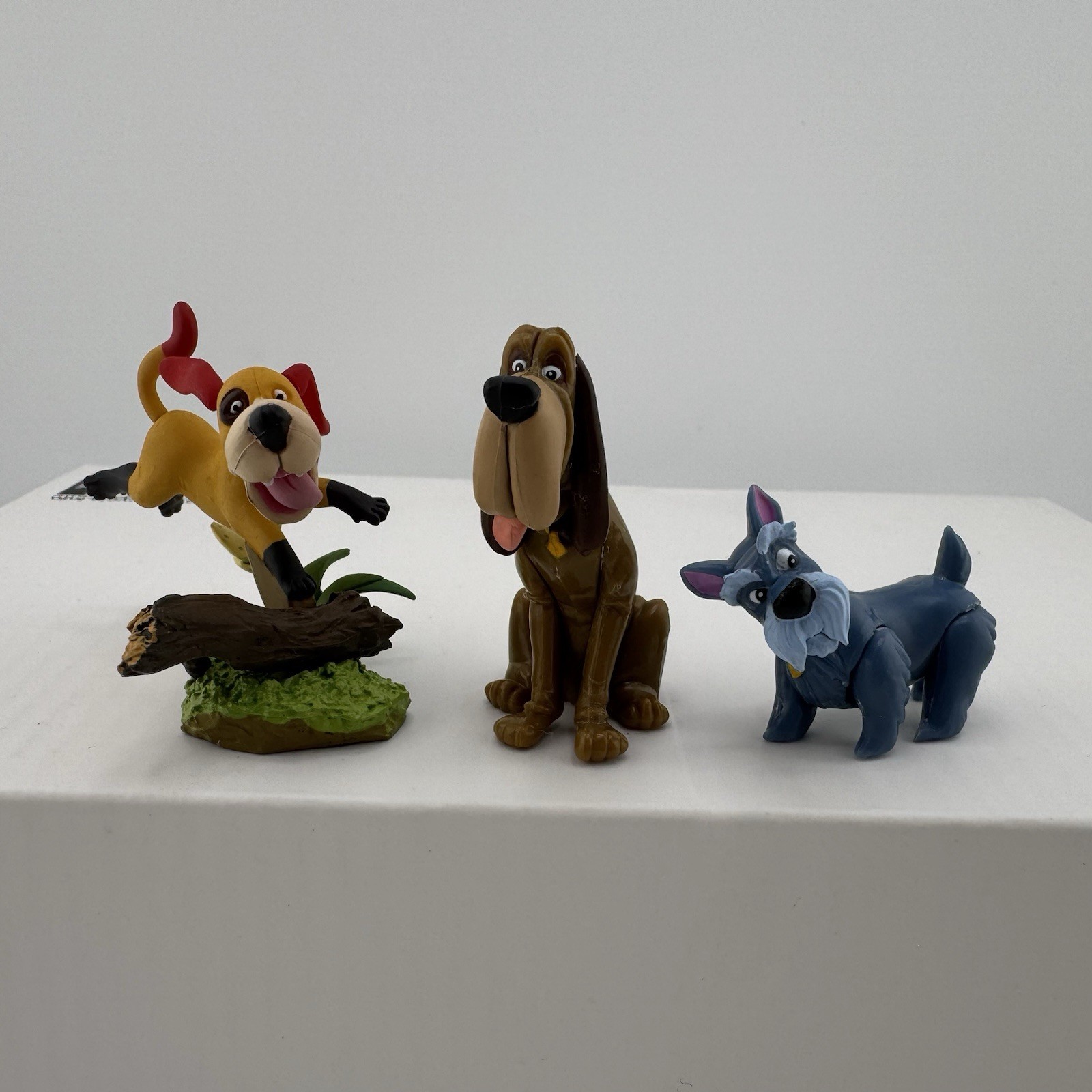Vintage Japan Dog Figure Disney Trusty Jock Perrine Baron TOMY Kaiyodo Vintage