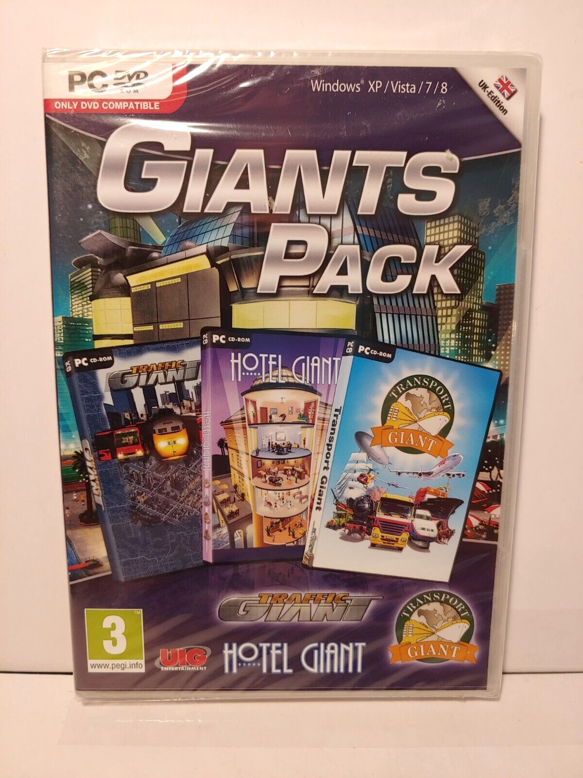 Hotel Giant Traffic Giant Transport Giant PC DVD ROM  Games UK Edition