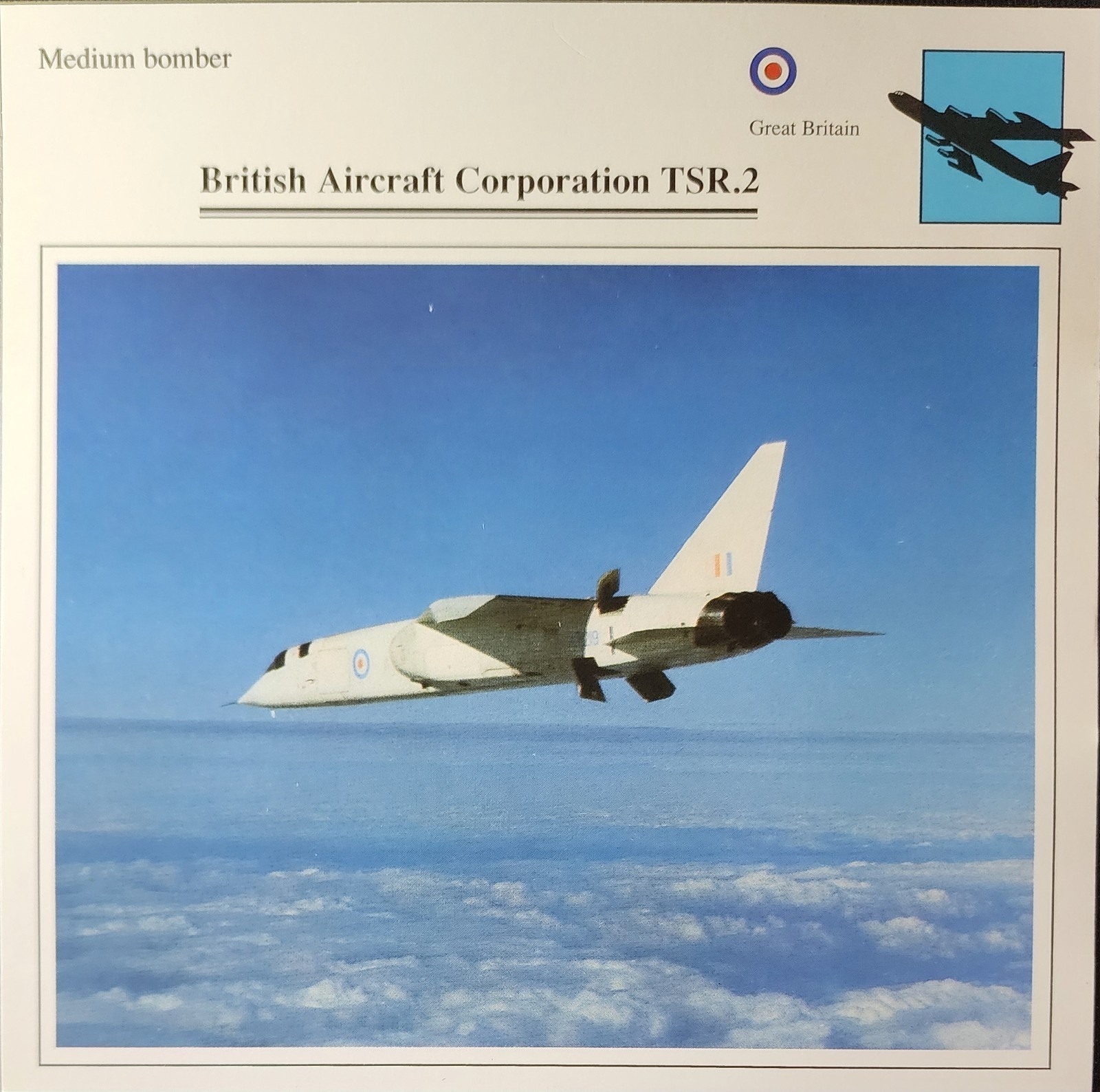 TSR Aircraft Picture Original Vtg Info Detail Aviation Collector Card  