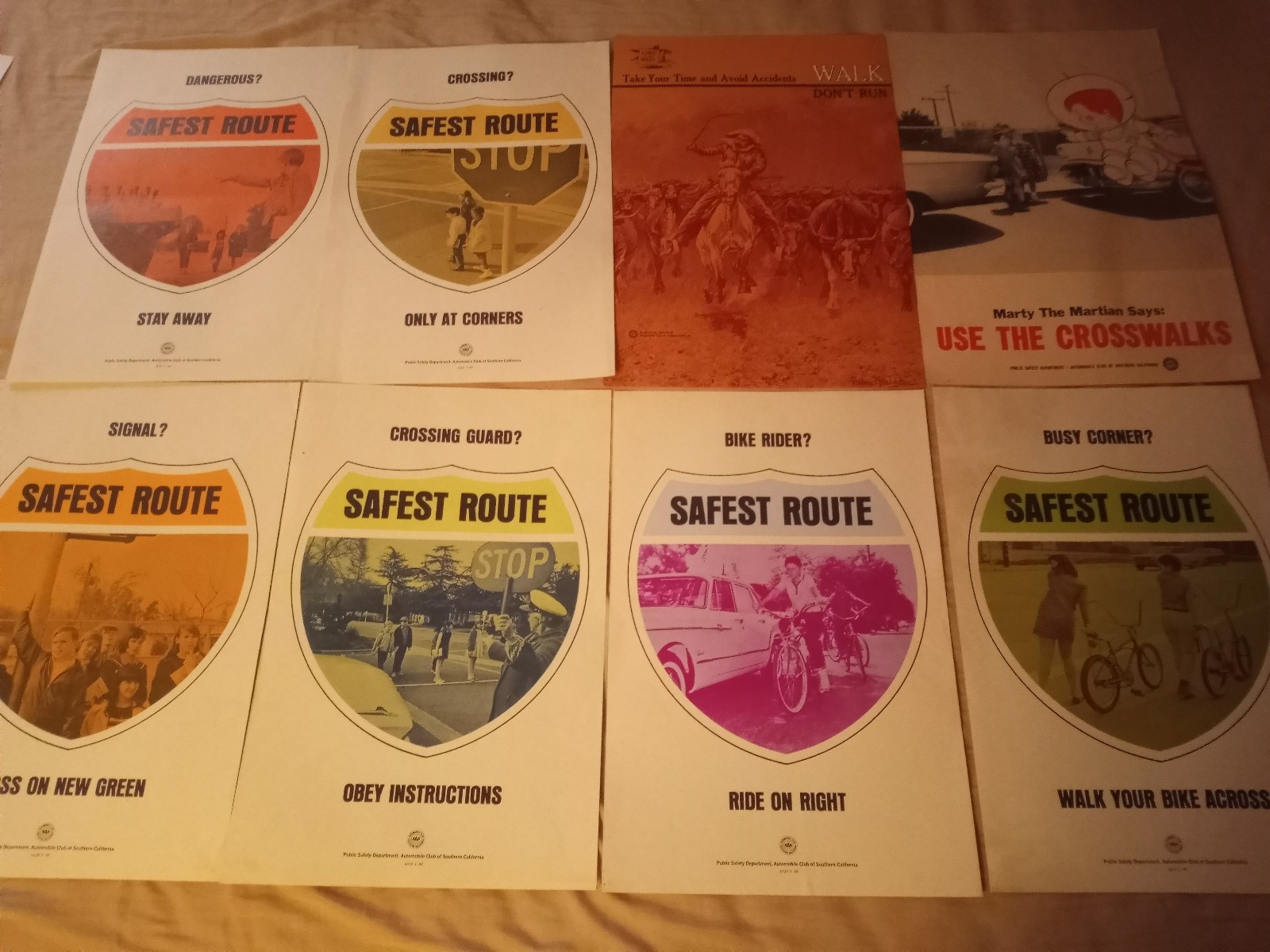 Vintage Public Safety Department Southern California  Posters Large lot 48 Total