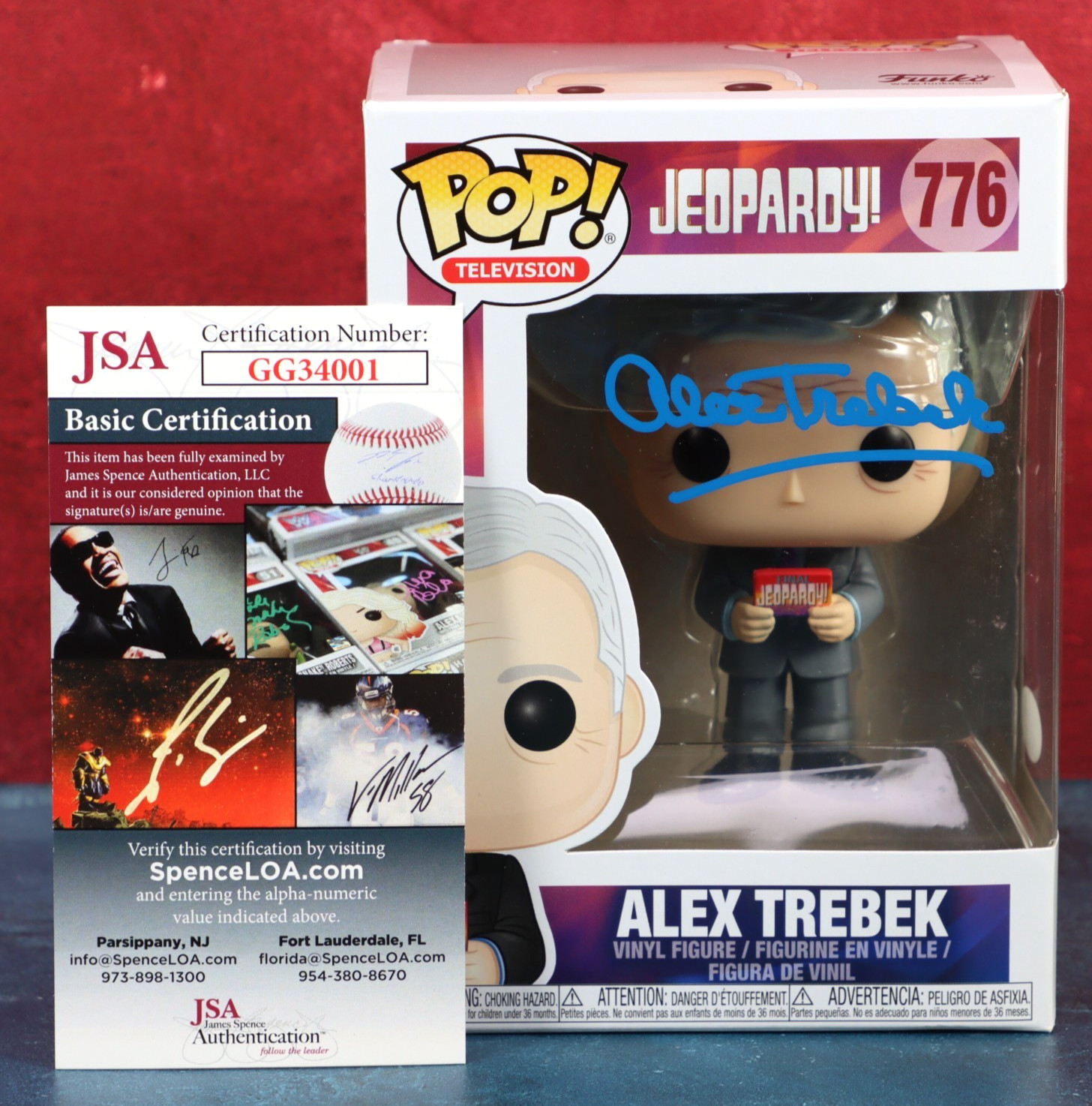 Funko Pop Jeopardy 776 Alex Trebek Signed Autographed JSA COA 2019 W/ Protector