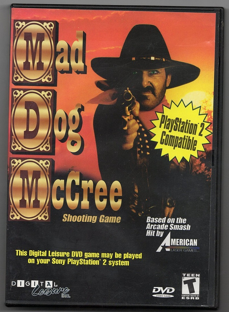 Mad Dog McCree PlayStation 2 Compatible (DVD Game, 2001) w/manual