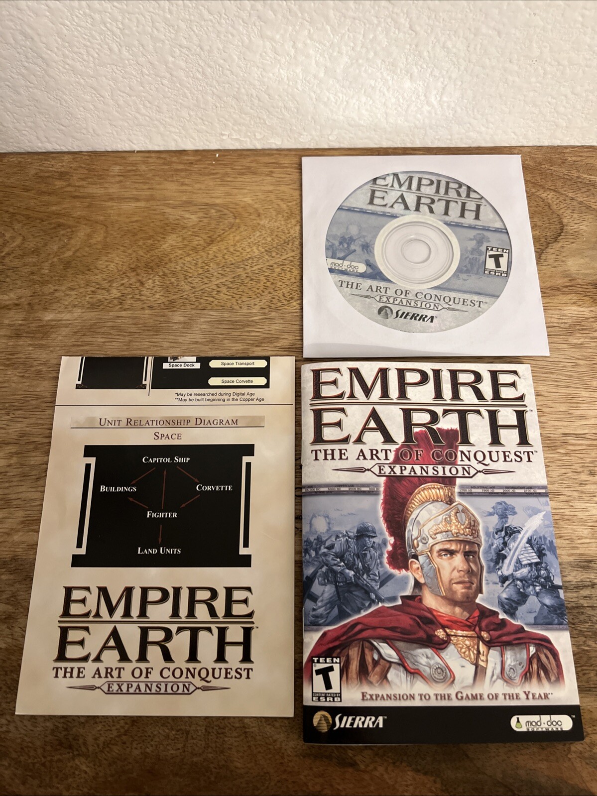 Empire Earth The Art Of Conquest Expansion Video Game Pc Cd-ROM W/Manual 